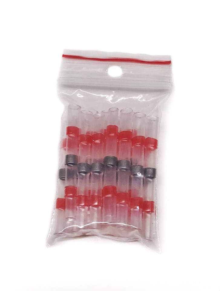 Samopájecí smršťovací spojka 50ks pro 0,5-1,5 mm2 lankový kabel